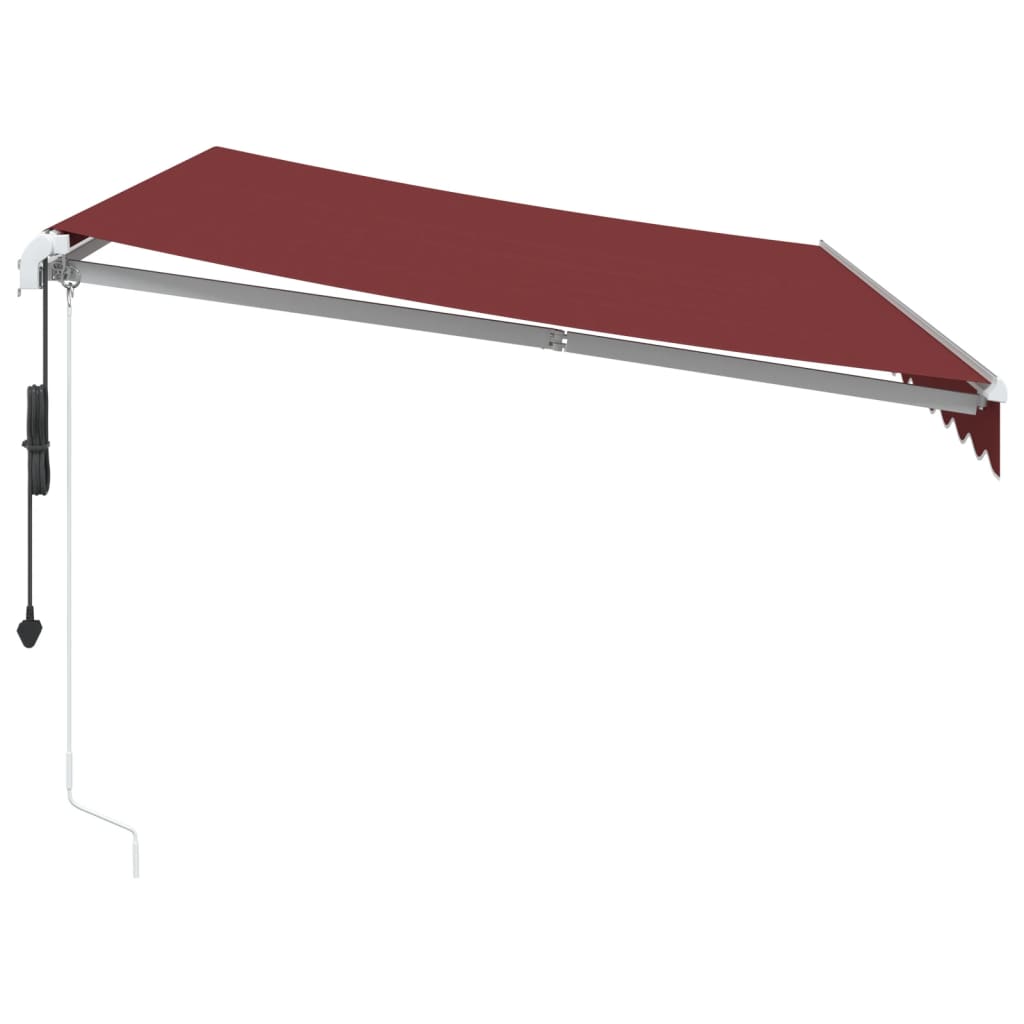 Luifel automatisch uittrekbaar 350x250 cm bordeauxrood – afbeelding 4