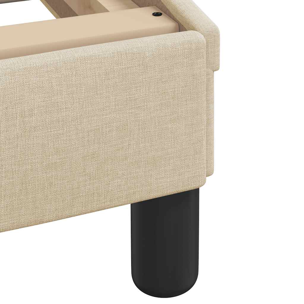 Bedframe zonder matras "Hanko" 90x200 cm stof crèmekleurig – afbeelding 10