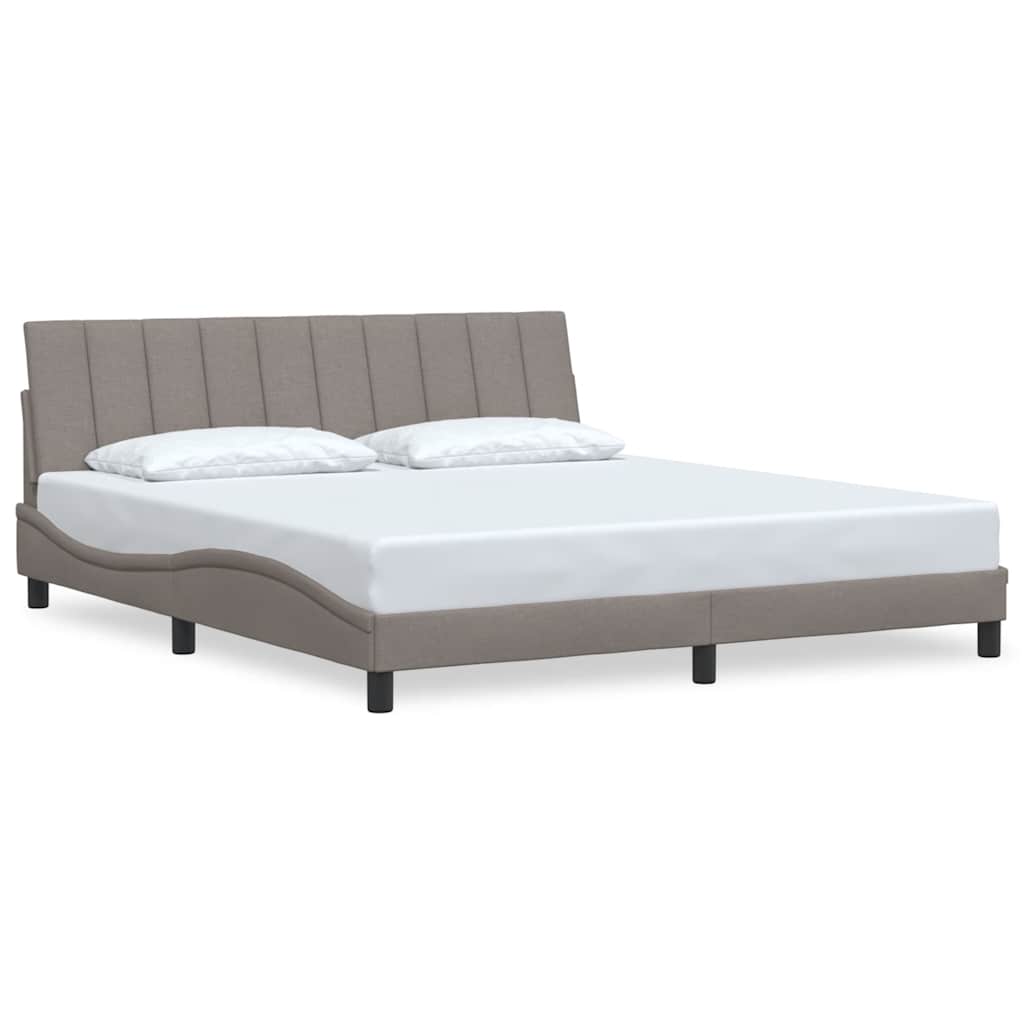 Bedframe zonder matras "Hanko" stof taupe 180x200 cm – afbeelding 2