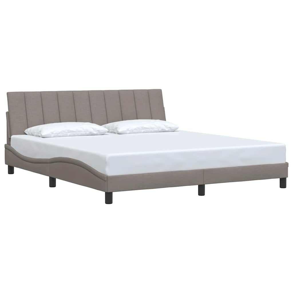 Bedframe zonder matras "Hanko" stof taupe 180x200 cm – afbeelding 3