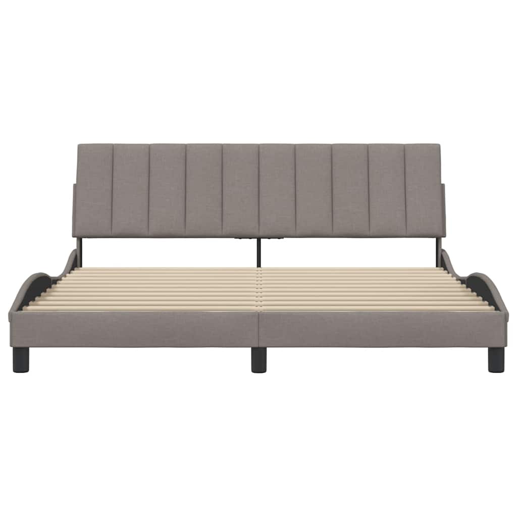 Bedframe zonder matras "Hanko" stof taupe 180x200 cm – afbeelding 4
