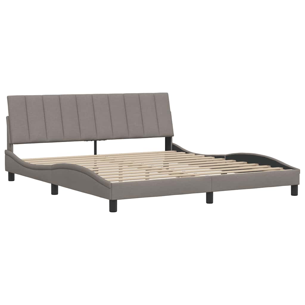 Bedframe zonder matras "Hanko" stof taupe 180x200 cm – afbeelding 7