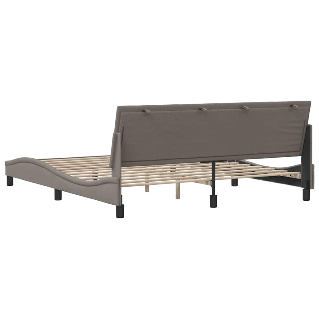 Bedframe zonder matras "Hanko" stof taupe 180x200 cm – afbeelding 9