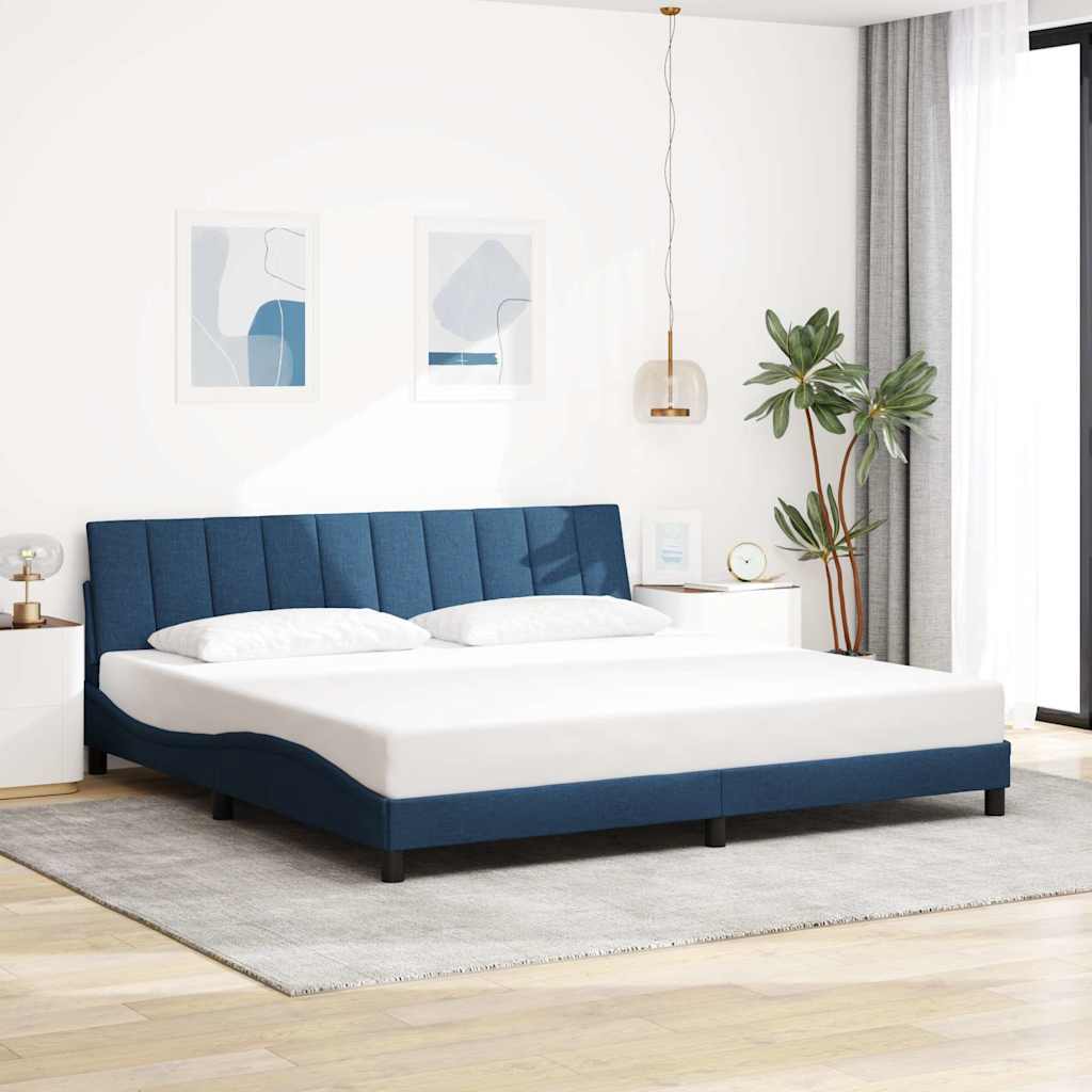 Bedframe zonder matras "Hanko" stof blauw 200x200 cm