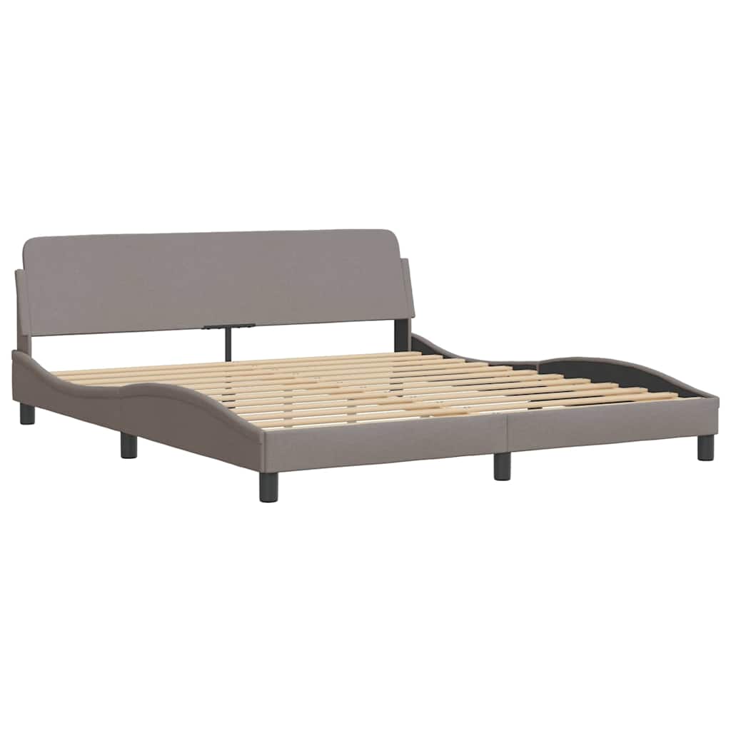 Bedframe zonder matras "Hanko" stof taupe 180x200 cm – afbeelding 7