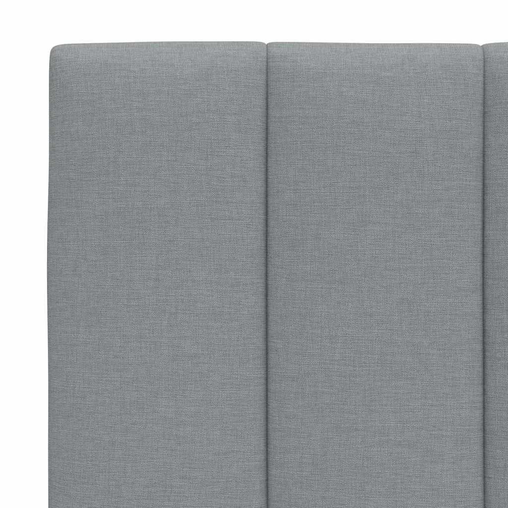 Bedframe zonder matras "Hanko" stof lichtgrijs 200x200 cm – afbeelding 12
