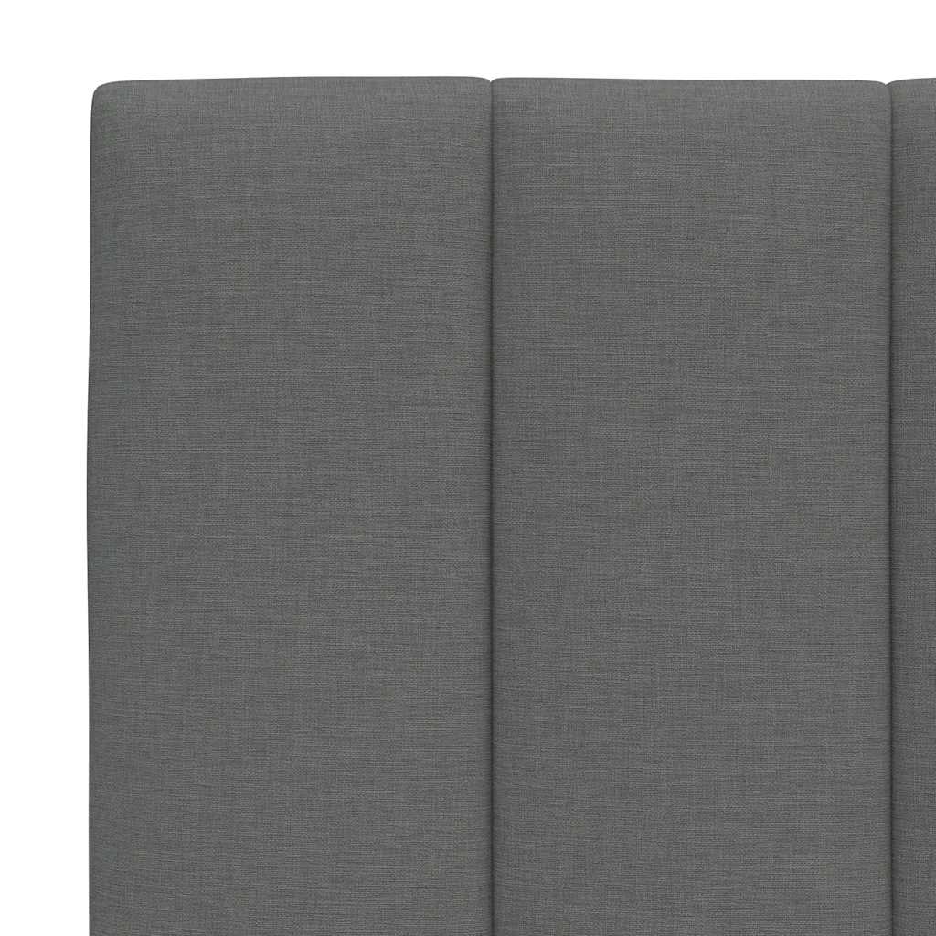 Bedframe zonder matras "Hanko" stof donkergrijs 200x200 cm – afbeelding 12