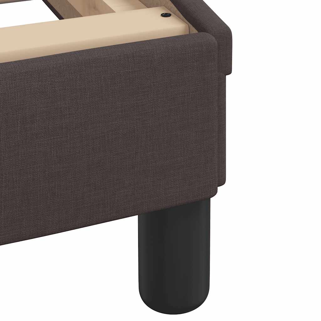 Bedframe zonder matras "Hanko" stof donkerbruin 200x200 cm – afbeelding 11