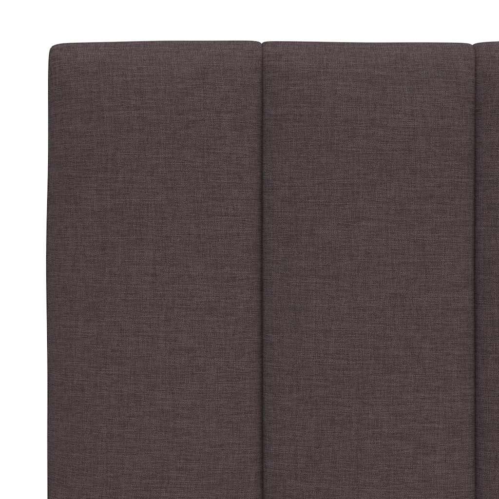 Bedframe zonder matras "Hanko" stof donkerbruin 200x200 cm – afbeelding 12