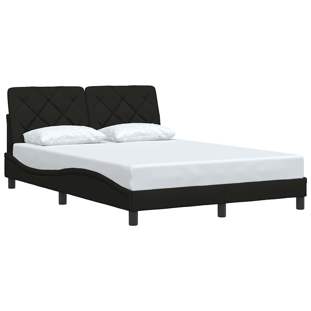 Bedframe zonder matras 120x200 cm stof zwart – afbeelding 1