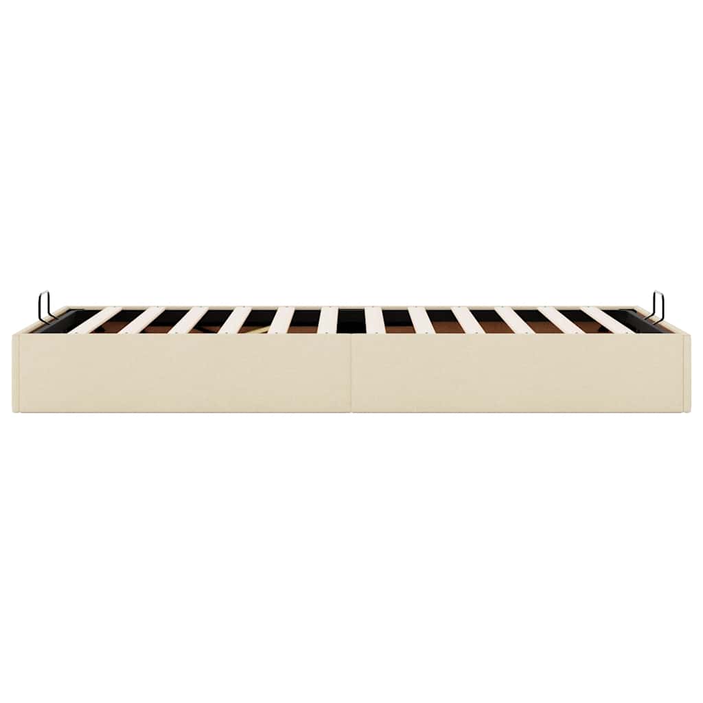 Bedframe zonder matras 80x200 cm stof crèmekleurig – afbeelding 8