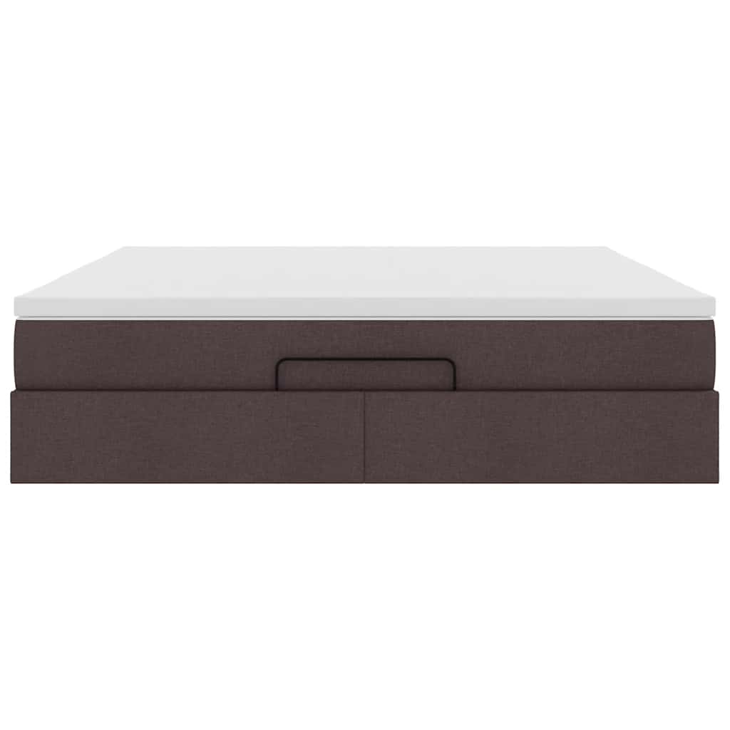 Ottoman bed met matras 160x200cm stof donkerbruin – afbeelding 6