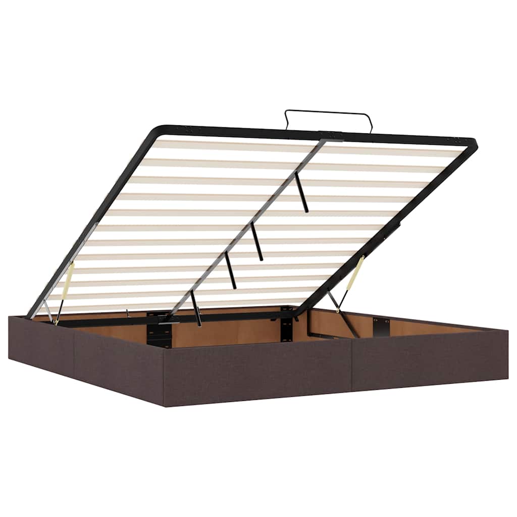 Ottoman bed met matras 160x200cm stof donkerbruin – afbeelding 12