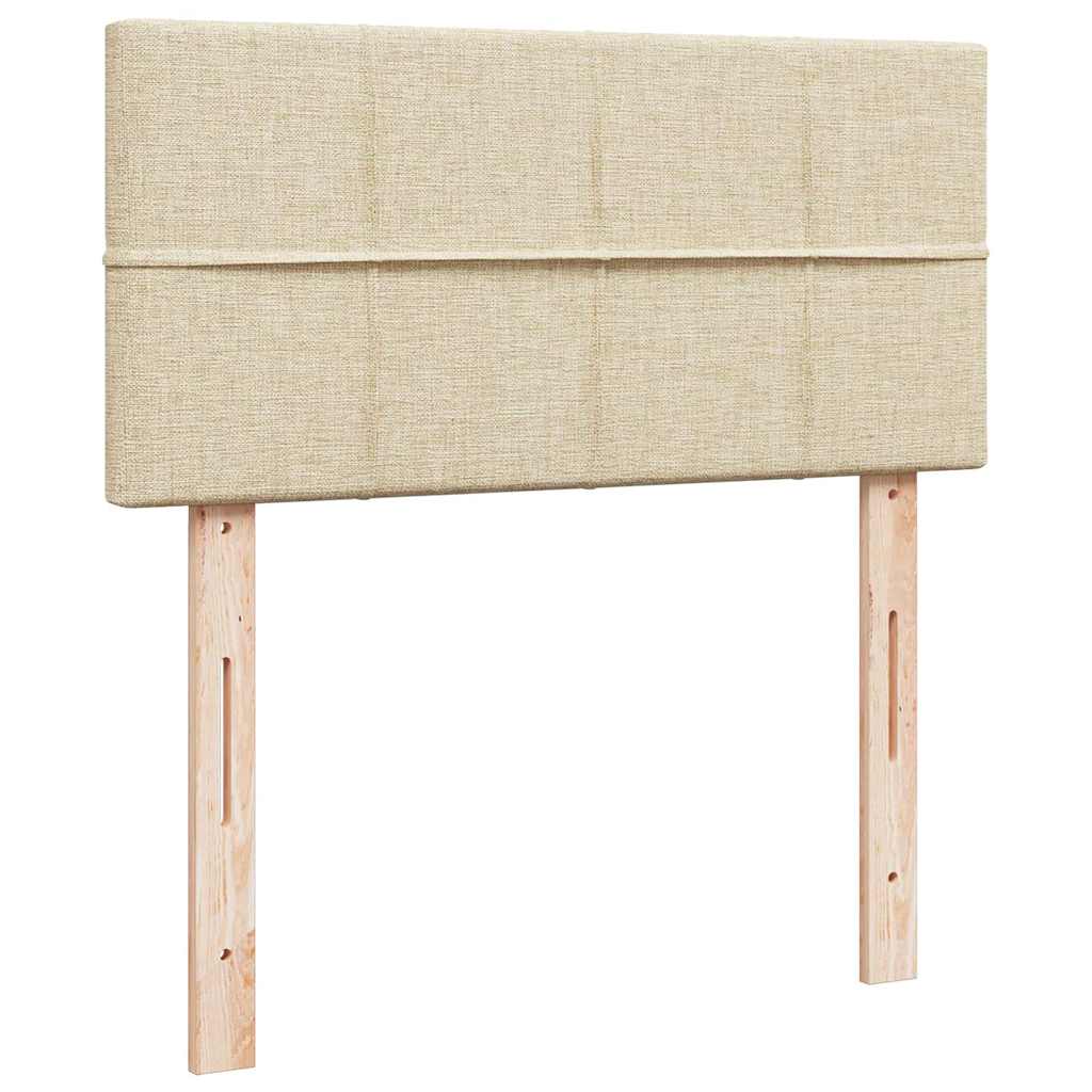 Ottoman bed met matras 80x200cm stof crèmekleurig – afbeelding 9