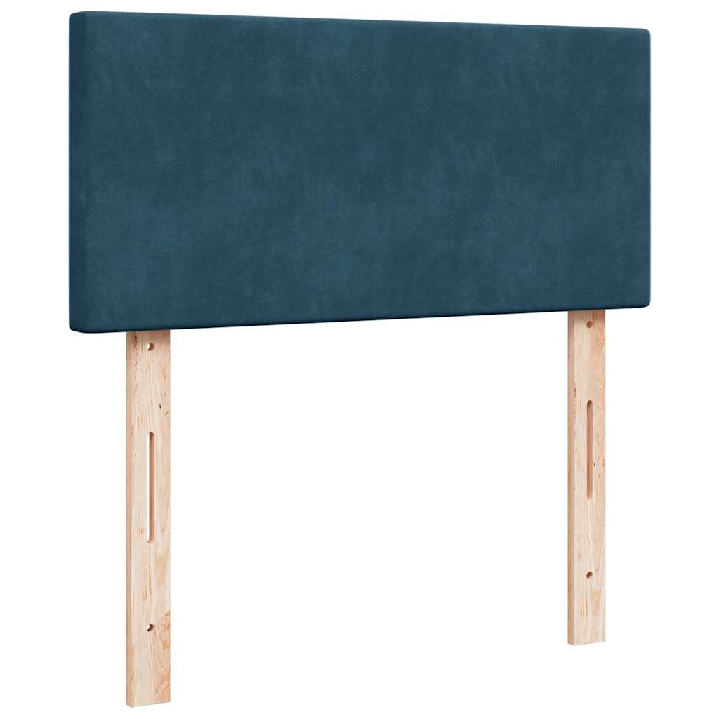 Ottoman bed met matras 90x190cm fluweel donkerblauw – afbeelding 9