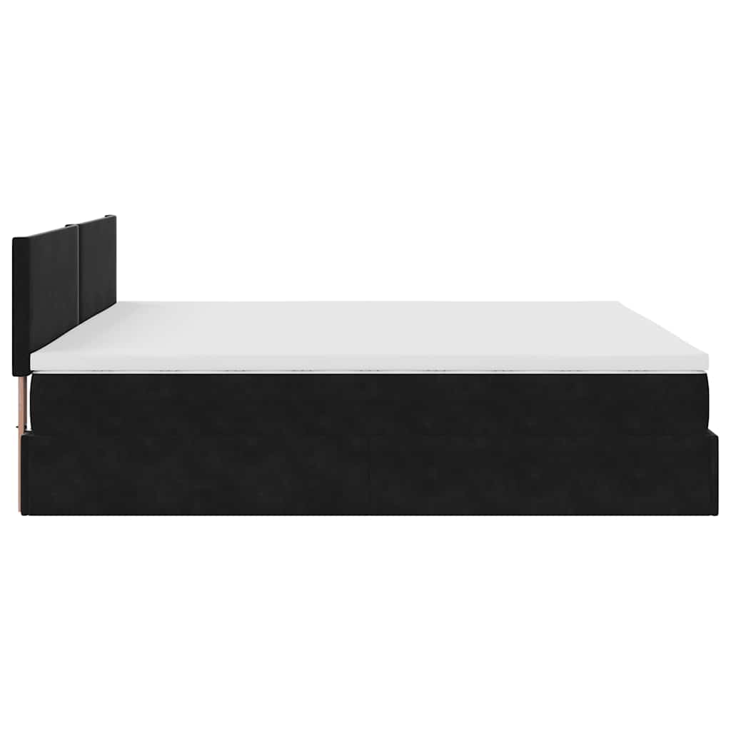 Ottoman bed met matras 180x200cm fluweel zwart – afbeelding 8