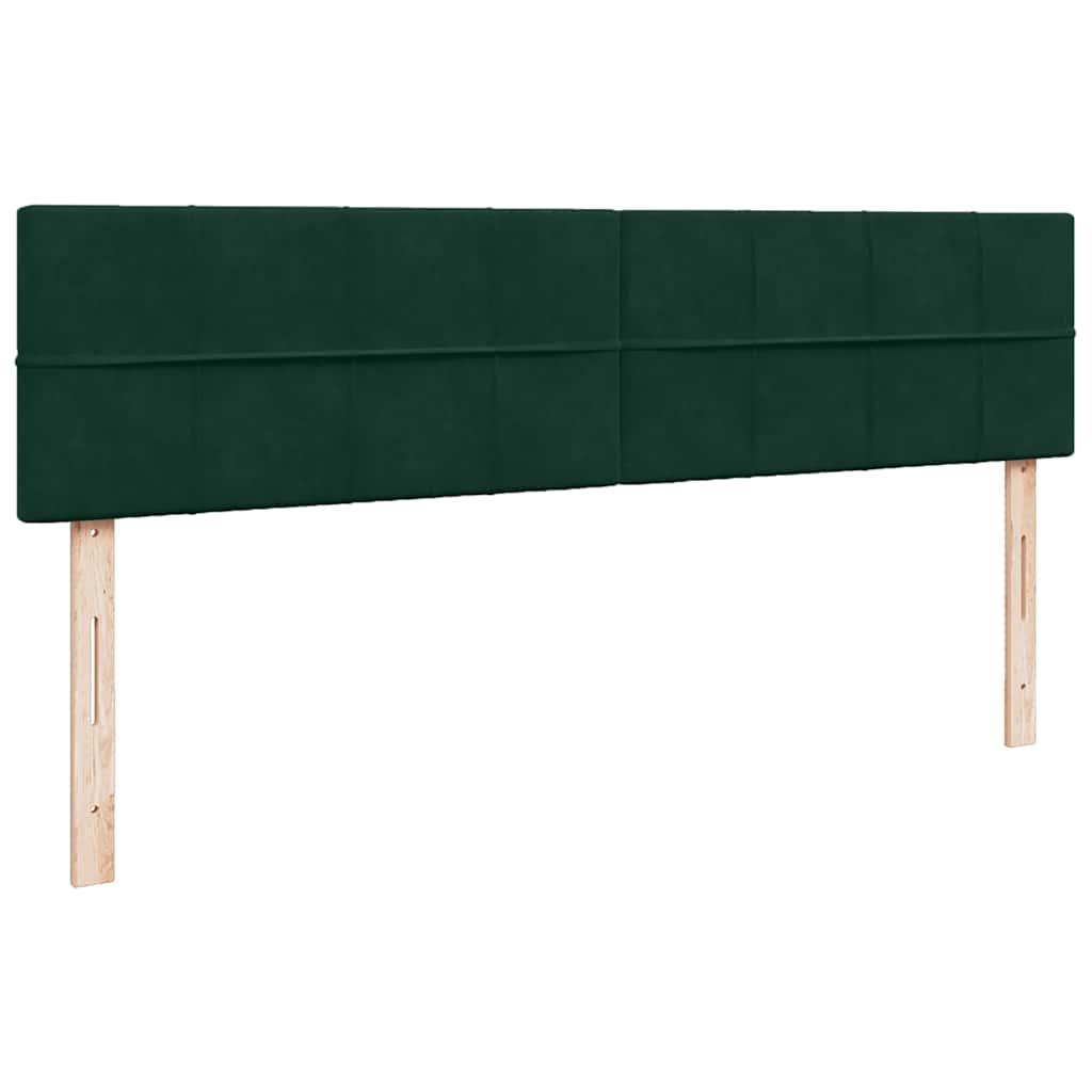 Ottoman bed met matras 200x200 cm fluweel donkergroen – afbeelding 7