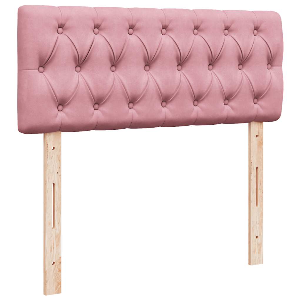 Ottoman bed met matras 120x200cm fluweel roze – afbeelding 9