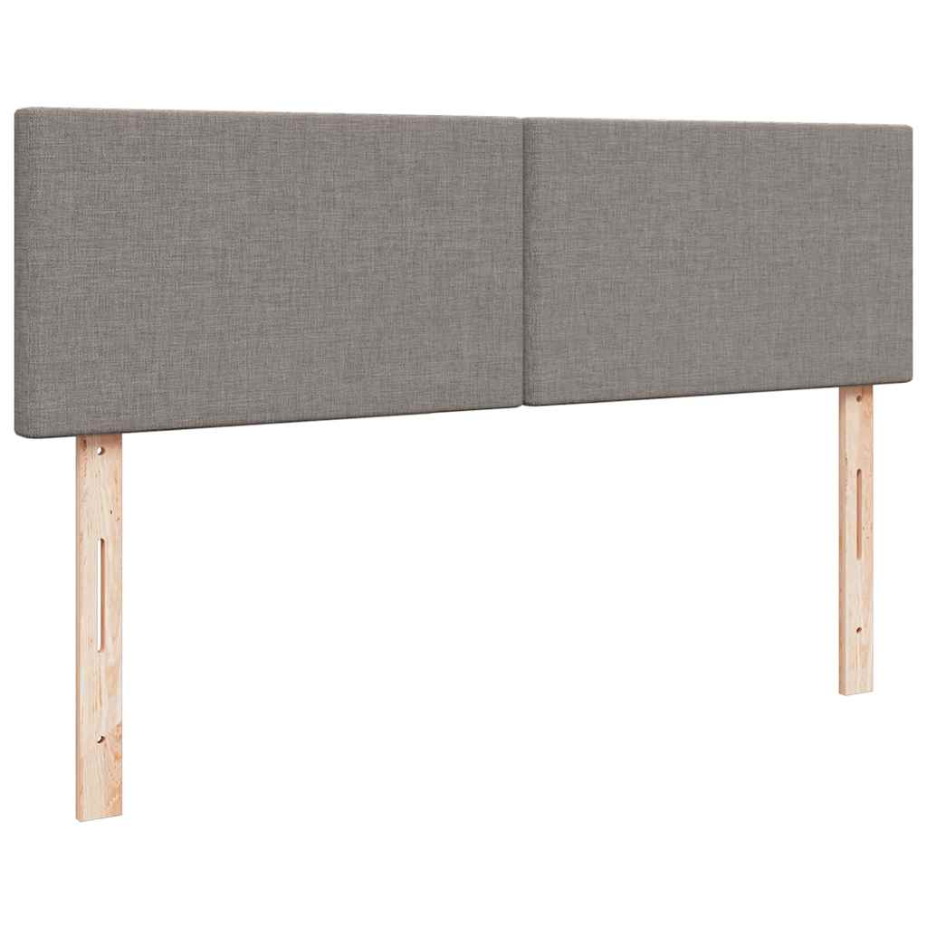 Ottoman bed met matrassen 160x200cm stof taupe – afbeelding 9