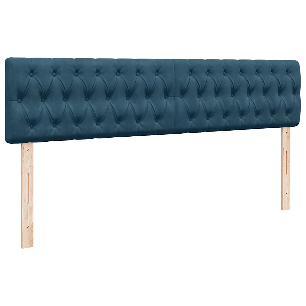 Ottoman bed met matrassen 180x200cm fluweel donkerblauw – afbeelding 9