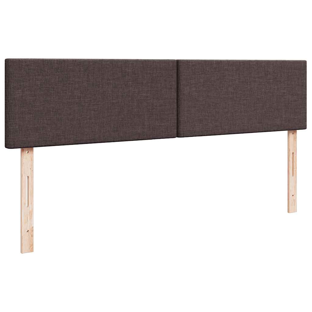 Ottoman bed met matras en LED's 160x200cm stof donkerbruin – afbeelding 10