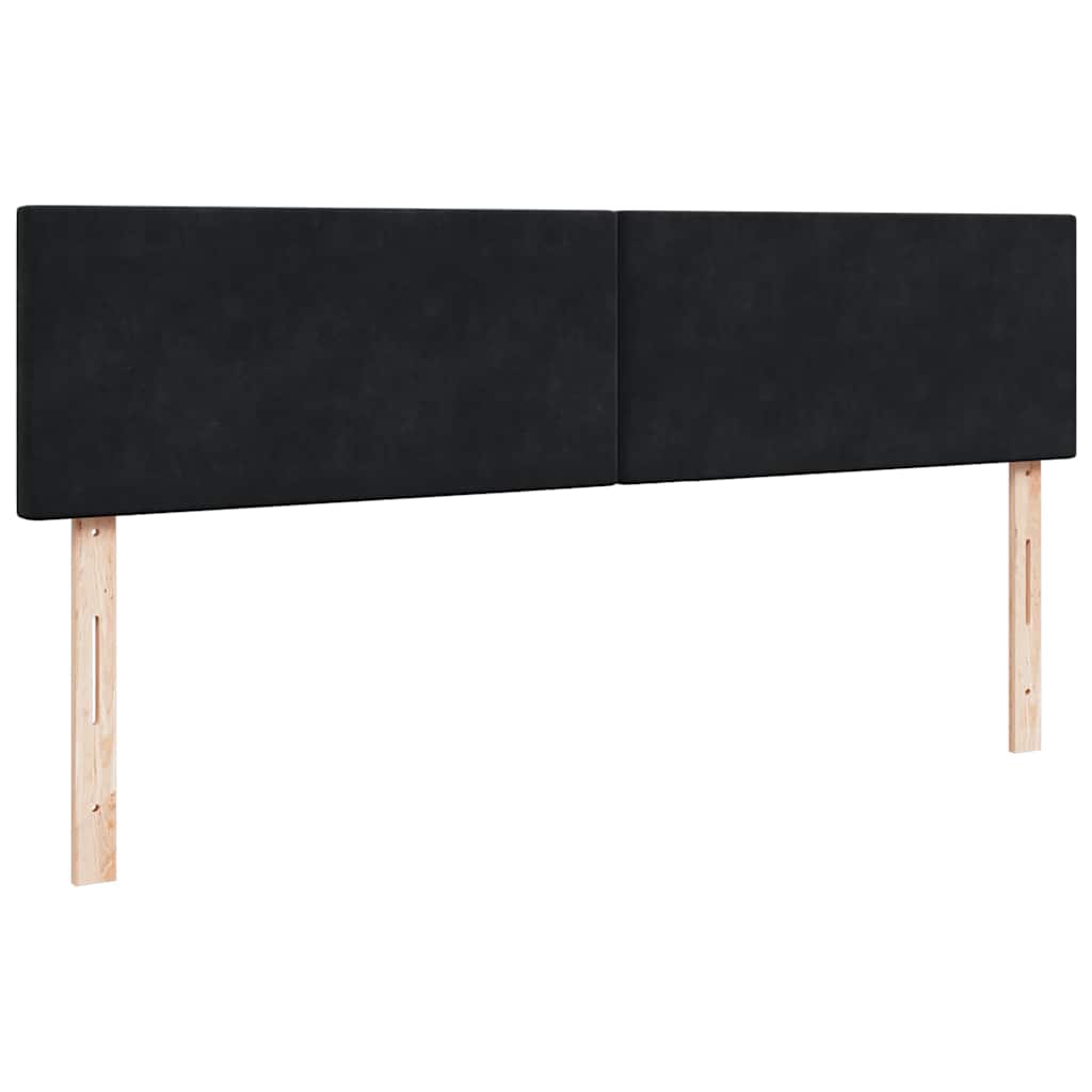 Ottoman bed met matrassen en LED's 200x200cm fluweel zwart – afbeelding 8
