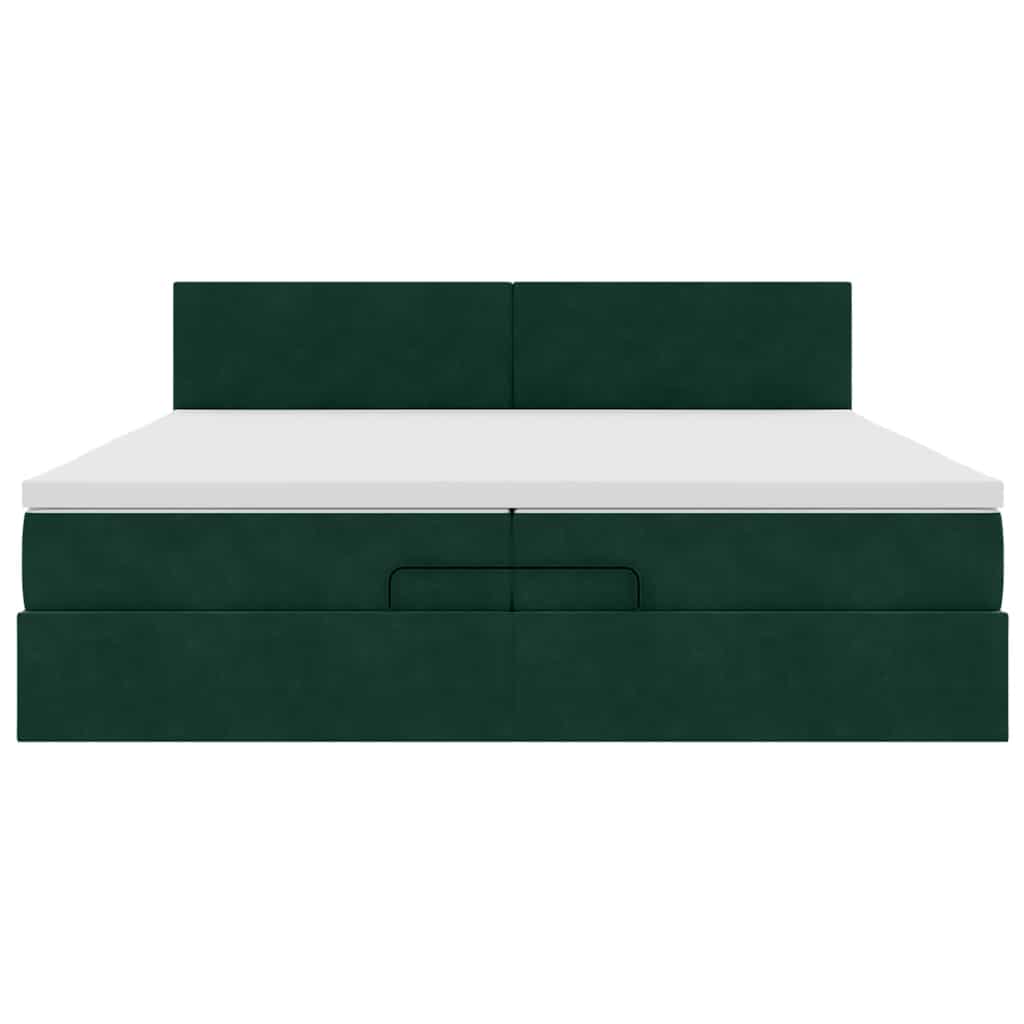 Ottoman bed met matrassen en LED's 200x200cm fluweel – afbeelding 6