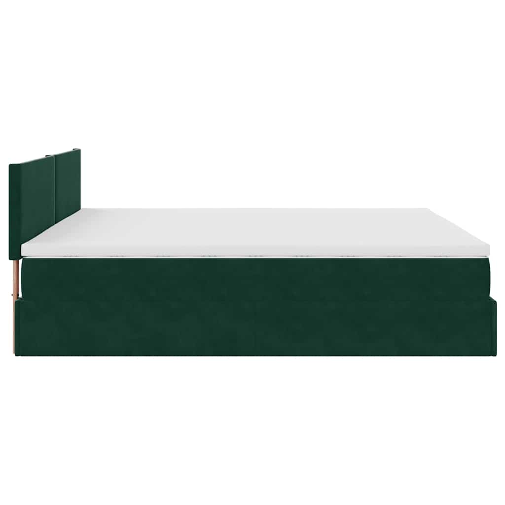 Ottoman bed met matrassen en LED's 200x200cm fluweel – afbeelding 9