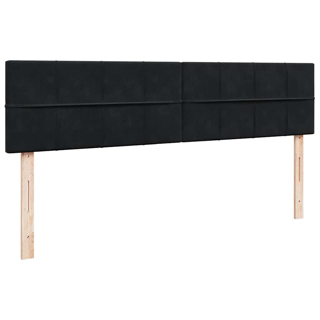 Ottoman bed met matrassen en LED's 200x200cm fluweel zwart – afbeelding 8