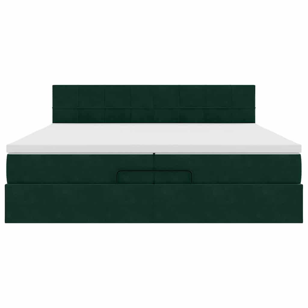 Ottoman bed met matrassen en LED's 200x200cm fluweel – afbeelding 6