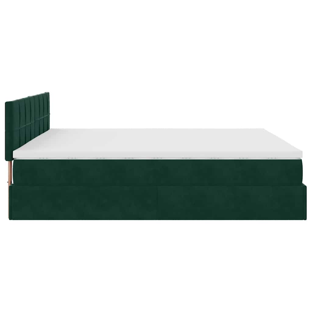 Ottoman bed met matrassen en LED's 200x200cm fluweel – afbeelding 9