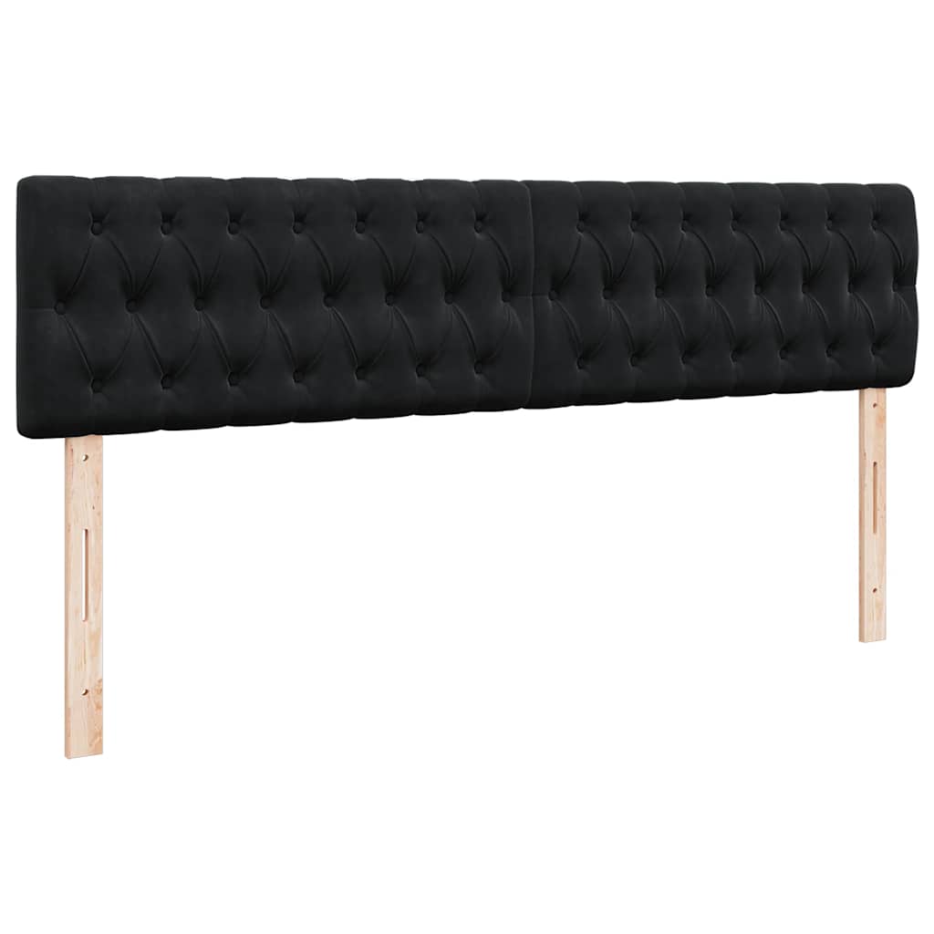 Ottoman bed met matrassen en LED's 200x200cm fluweel zwart – afbeelding 8