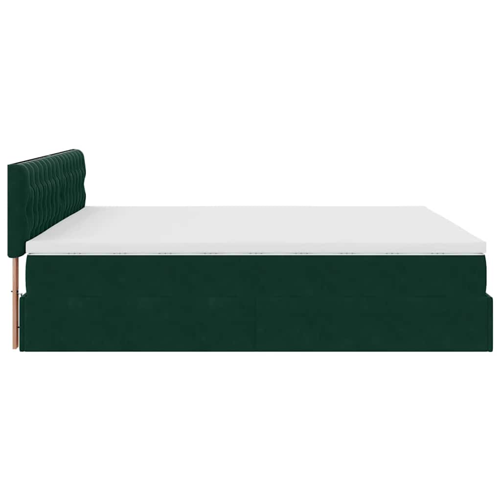 Ottoman bed met matrassen en LED's 200x200cm fluweel – afbeelding 11
