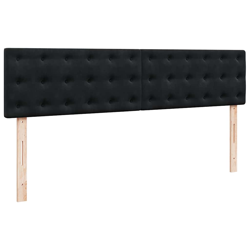 Ottoman bed met matrassen en LED's 200x200cm fluweel zwart – afbeelding 10