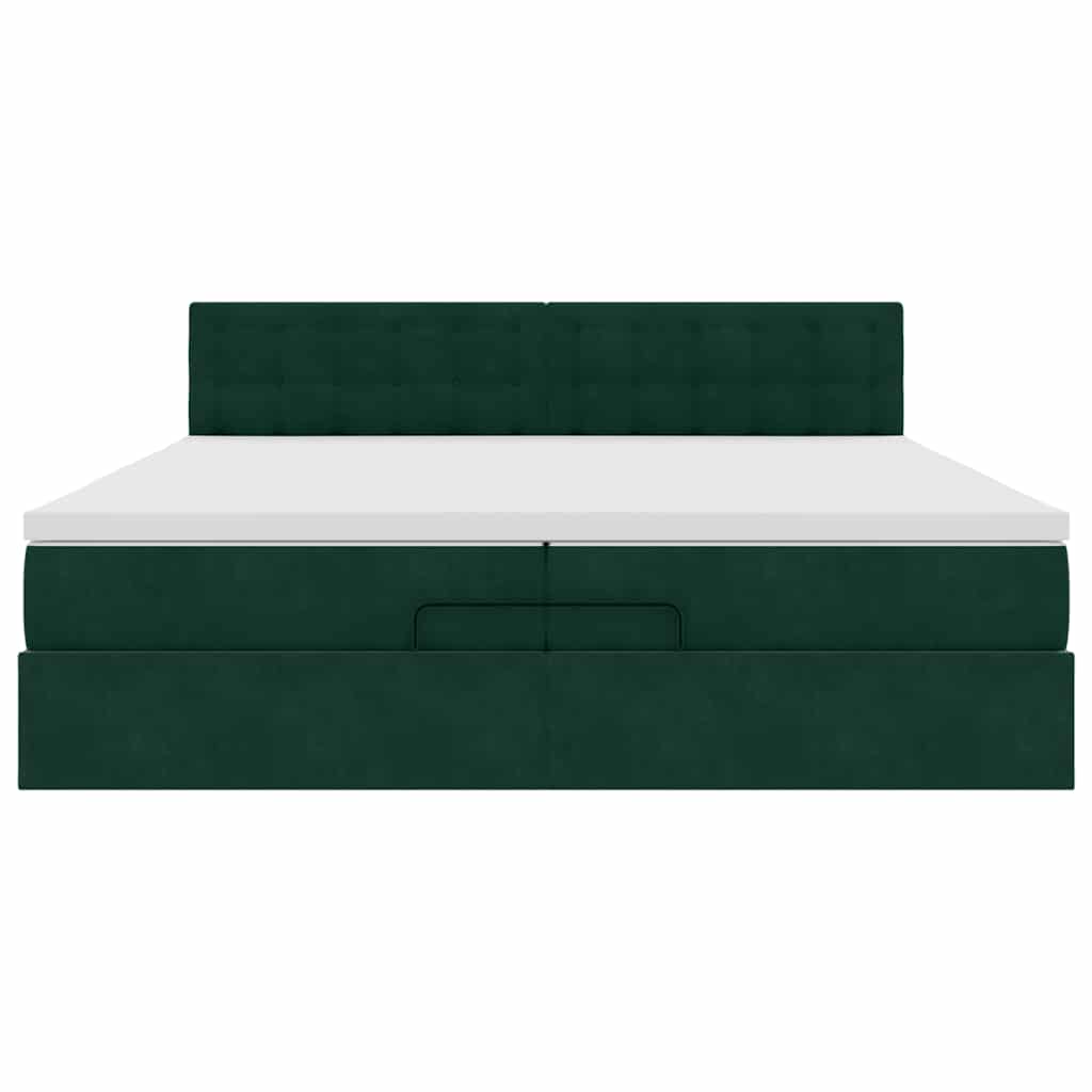 Ottoman bed met matrassen en LED's 200x200cm fluweel – afbeelding 8