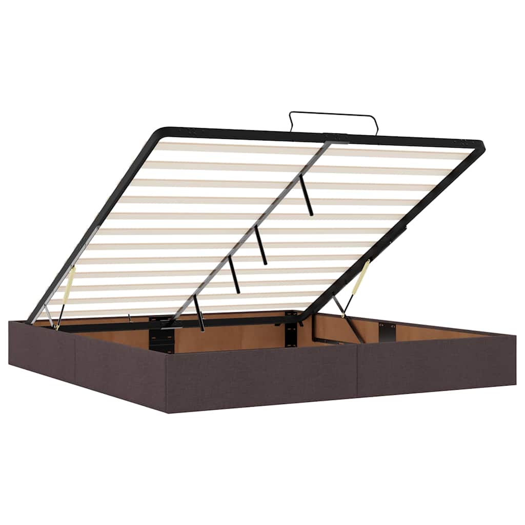 Ottoman bed met matras 160x200cm stof donkerbruin – afbeelding 12
