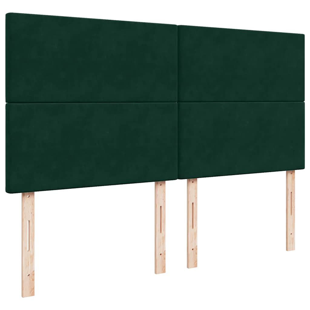 Ottoman bed met matrassen 200x200cm fluweel donkergroen – afbeelding 12