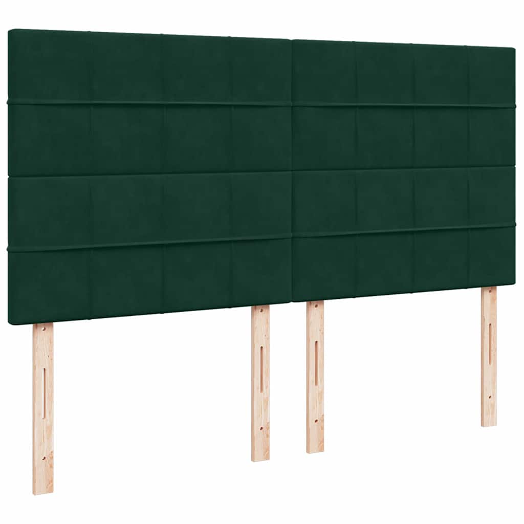 Ottoman bed met matrassen 200x200cm fluweel donkergroen – afbeelding 12