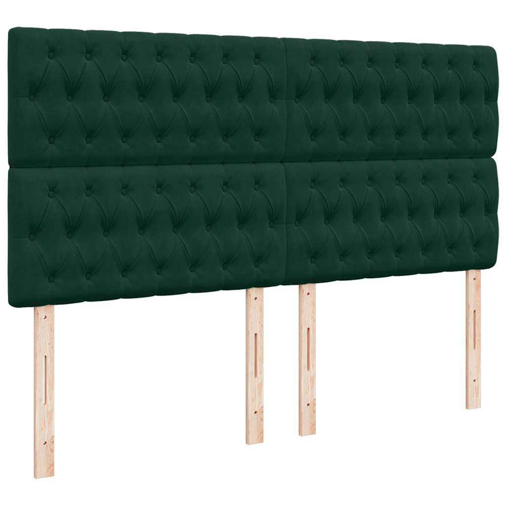 Ottoman bed met matrassen 200x200cm fluweel donkergroen – afbeelding 12