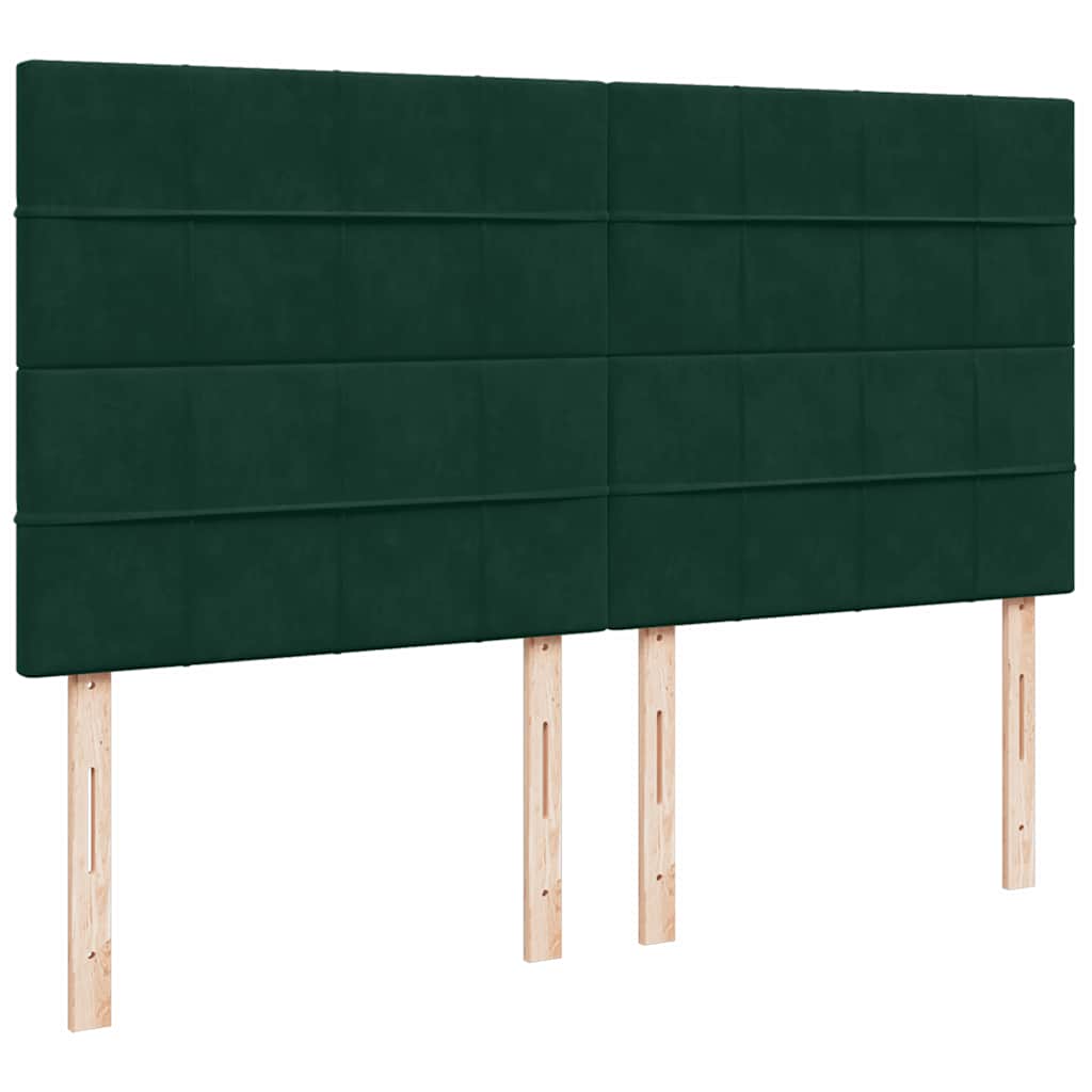 Ottoman bed met matrassen 160x200cm fluweel donkergroen – afbeelding 12