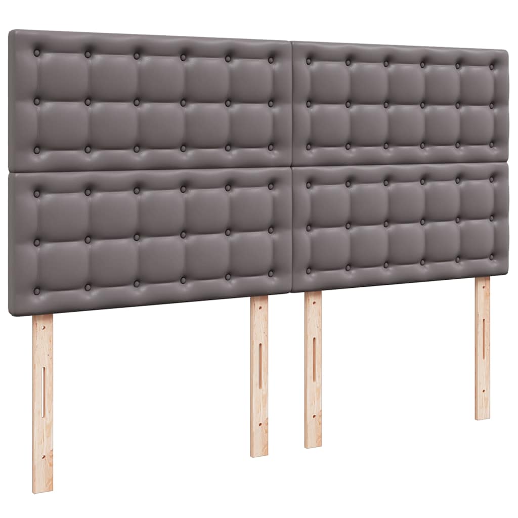Ottoman bed met matrassen en LED's 200x200cm kunstleer grijs – afbeelding 10