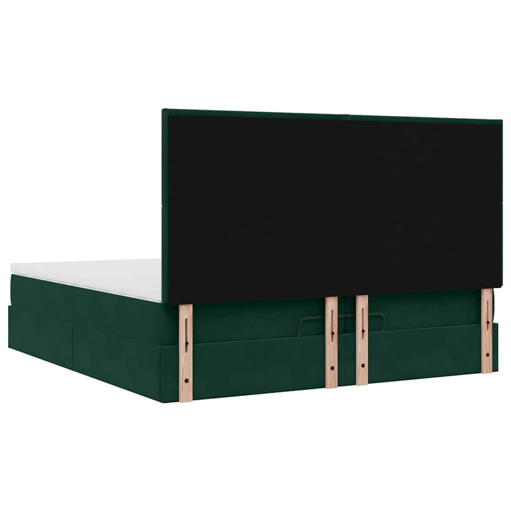 Ottoman bed met matrassen en LED's 200x200cm fluweel – afbeelding 10