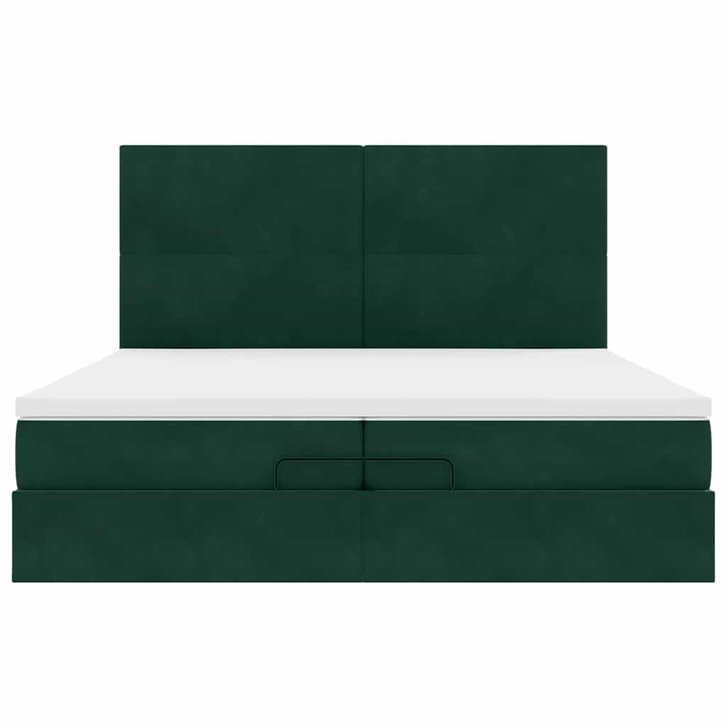 Ottoman bed met matrassen en LED's 200x200cm fluweel – afbeelding 8