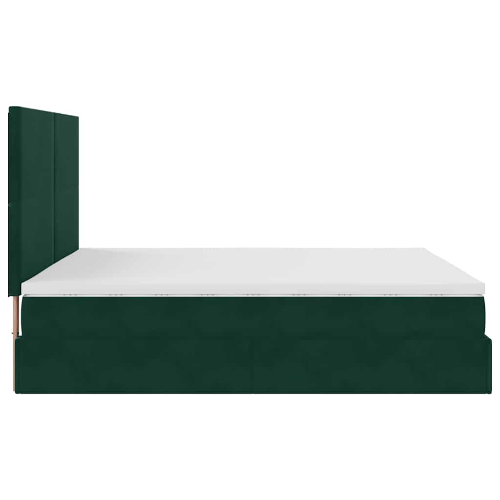 Ottoman bed met matrassen en LED's 200x200cm fluweel – afbeelding 9