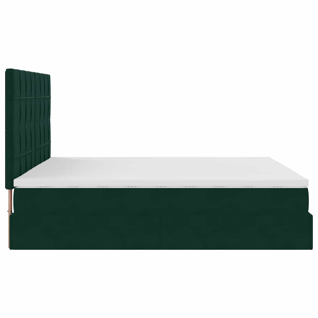 Ottoman bed met matrassen en LED's 200x200cm fluweel – afbeelding 9