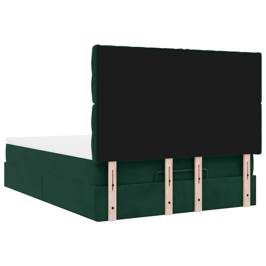 Ottoman bed met matrassen en LED's 140x200cm fluweel – afbeelding 10