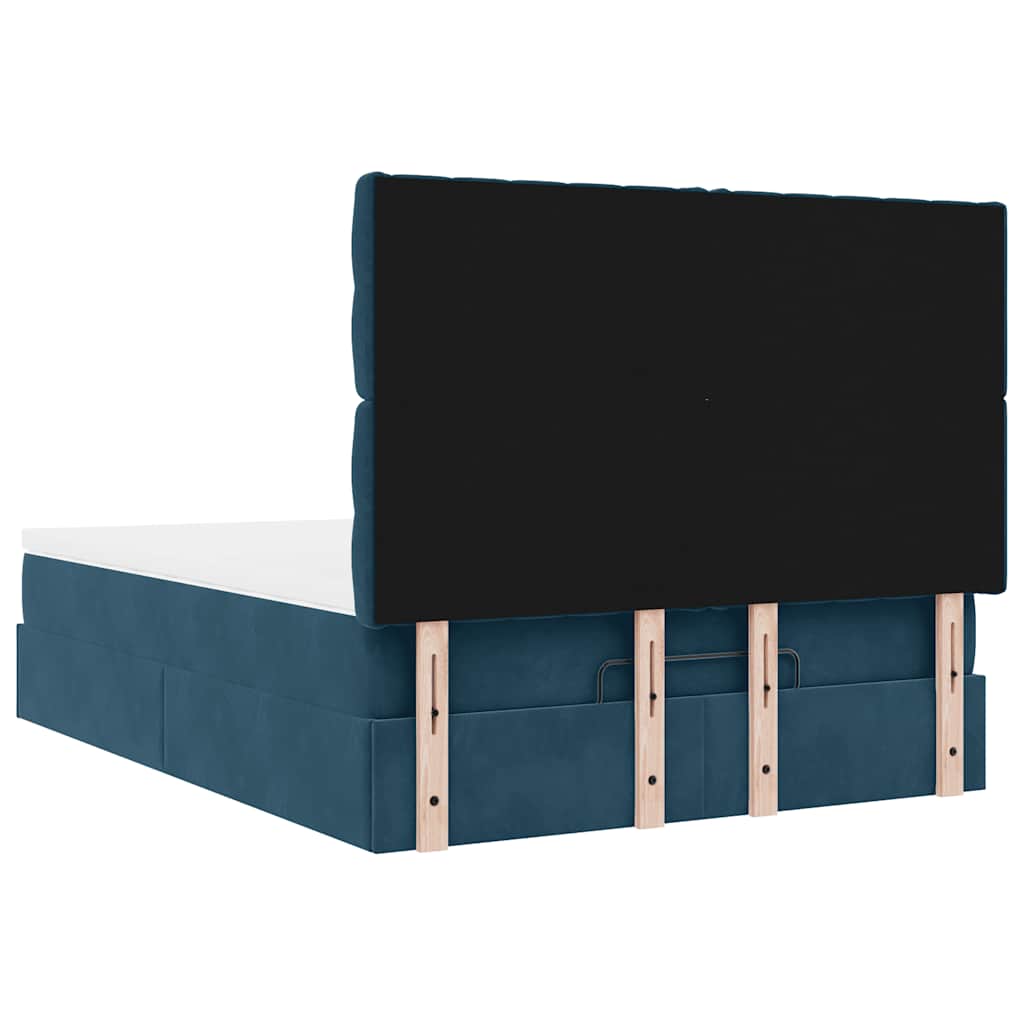 Ottoman bed met matrassen en LED's 140x200cm fluweel – afbeelding 10