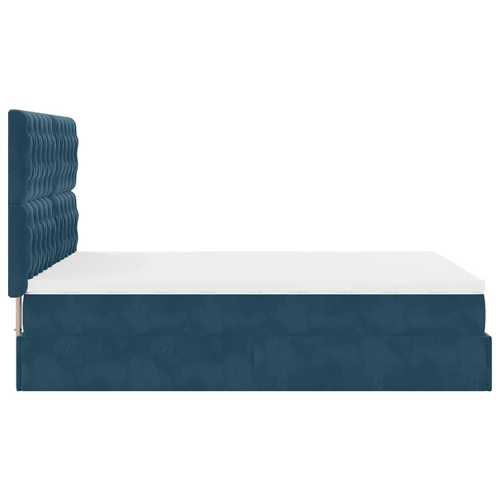 Ottoman bed met matrassen en LED's 140x200cm fluweel – afbeelding 9