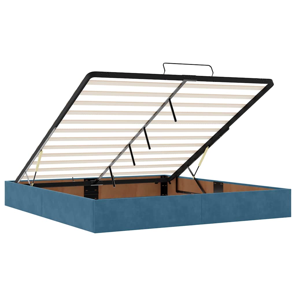 Ottoman bed met matrassen en LED's 160x200cm fluweel – afbeelding 11