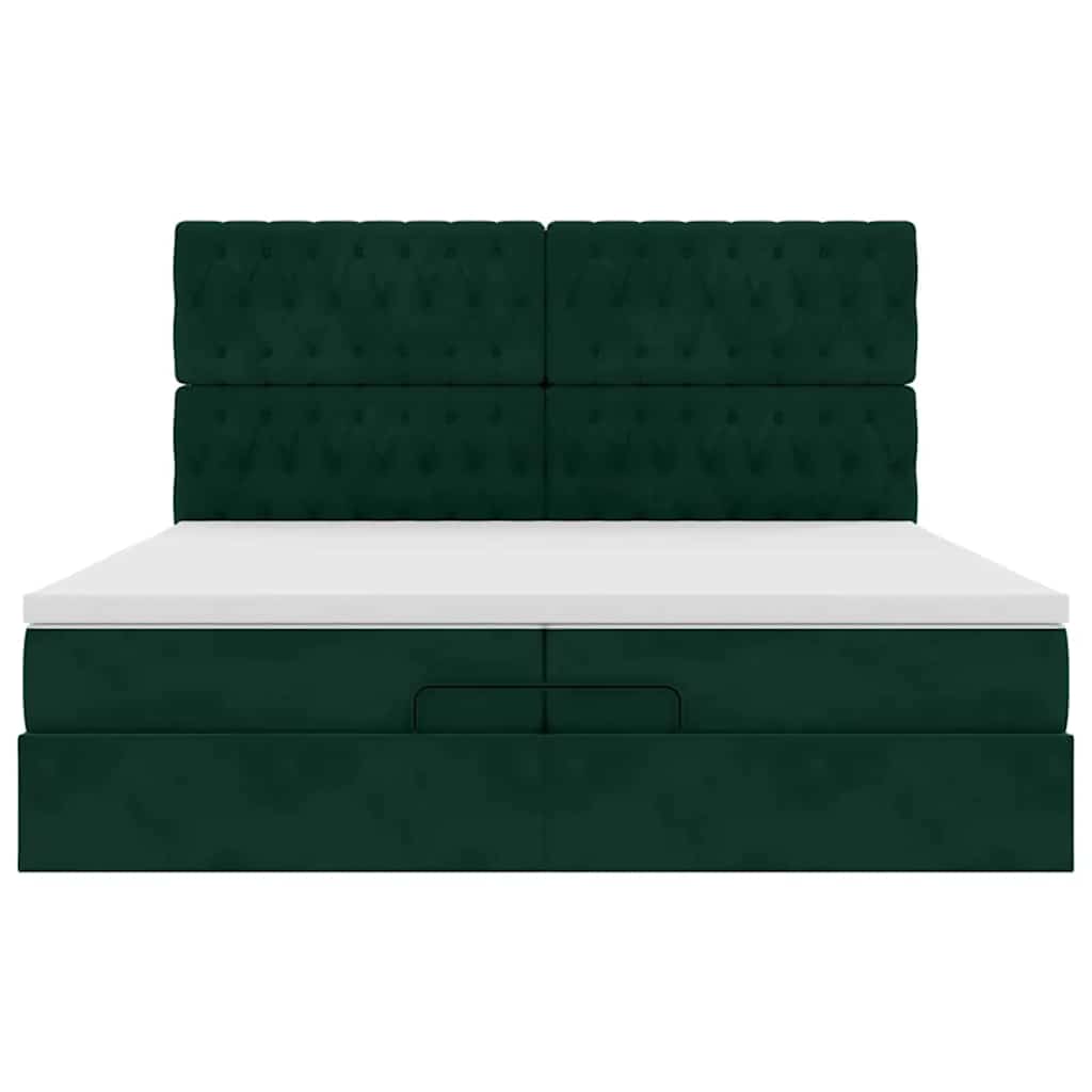 Ottoman bed met matrassen en LED's 200x200cm fluweel – afbeelding 8